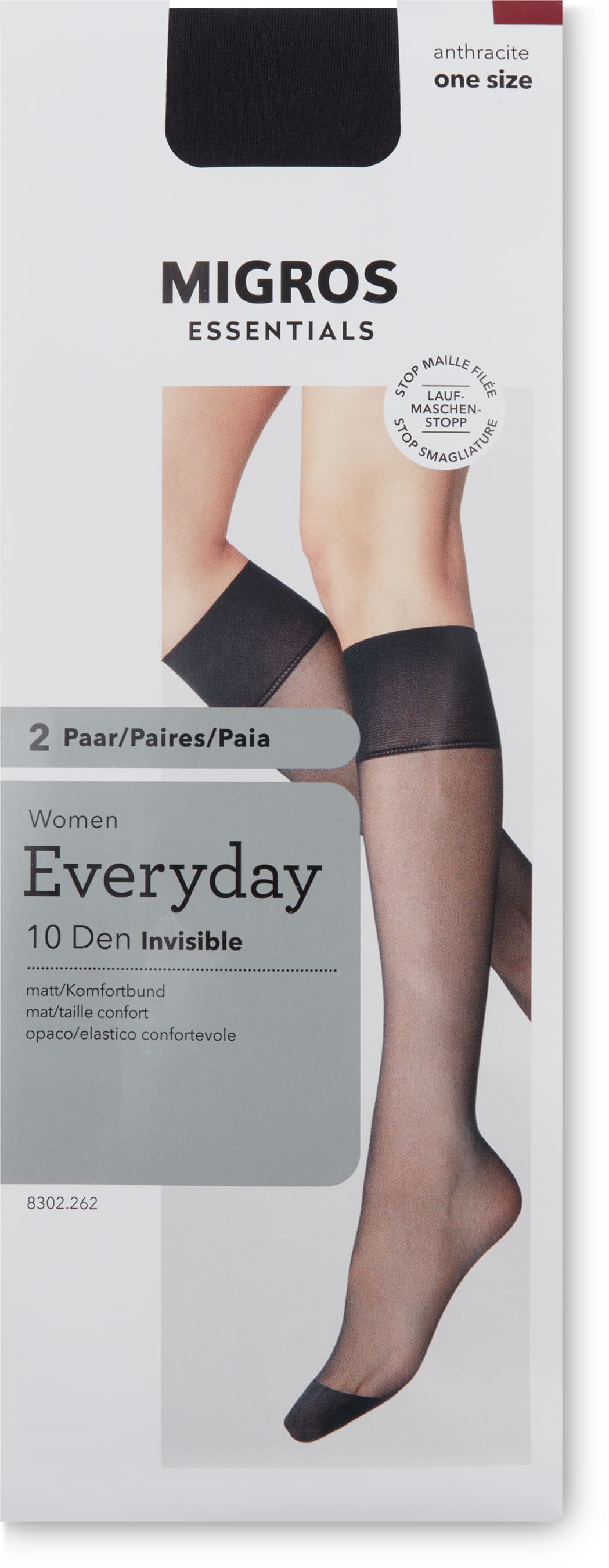 Damen Kniestrümpfe Invisible 10 Den